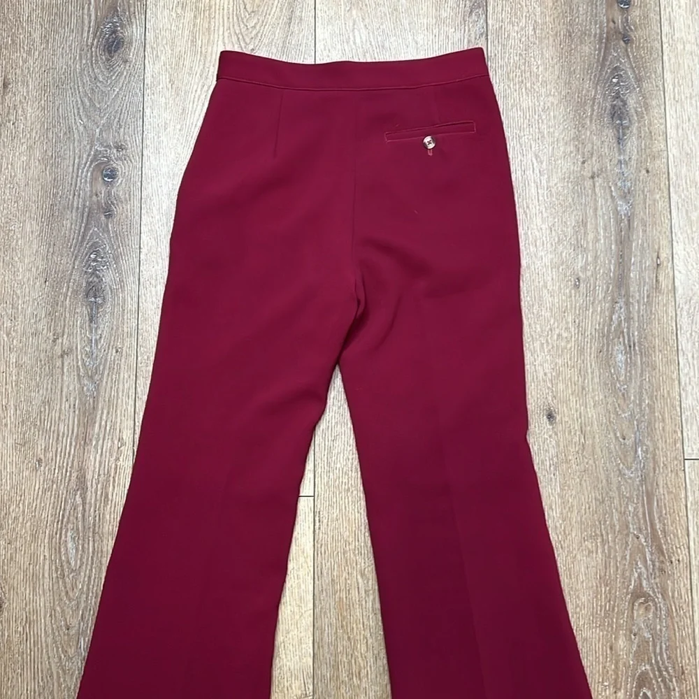 Vintage Céline Burgundy Front Pleat Trousers Size 36/4US/S
